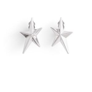 Star-shaped Clip Earrings
Silver-colored